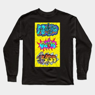 Music Tags Rock letters Long Sleeve T-Shirt